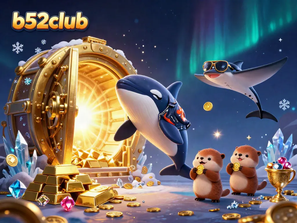 Engage with b52club gaming fun featuring adorable sea creatures amidst treasure and excitement.