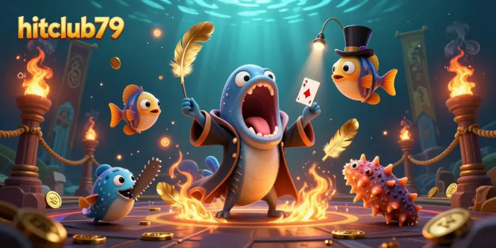 Experience thrilling magic at hitclub79 with vibrant underwater characters and exciting casino elements.