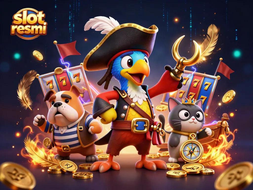 Engage with slot resmi and explore thrilling gambling adventures in a vibrant 3D scene.