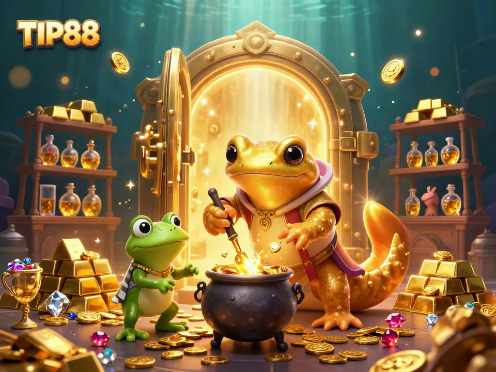 Experience the excitement of TIP88 with vibrant 3D elements showcasing thrilling gaming opportunities.