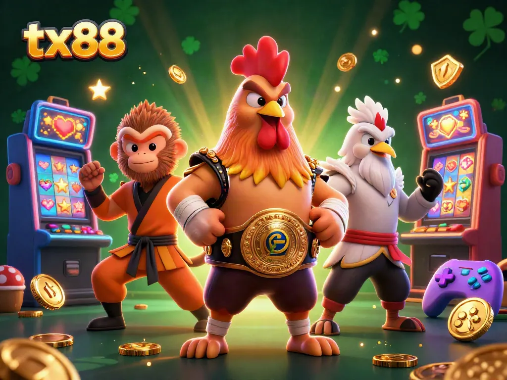Experience the thrill of tx88 gaming with vibrant characters and rich casino elements.