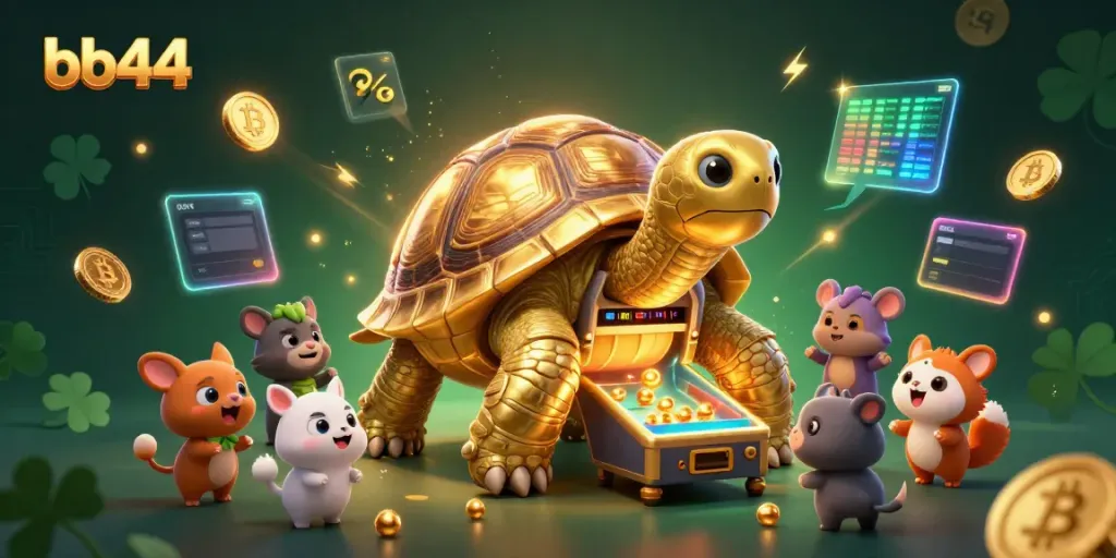 Play engaging games at bb44 with a dazzling tortoise pinball machine and crypto elements.