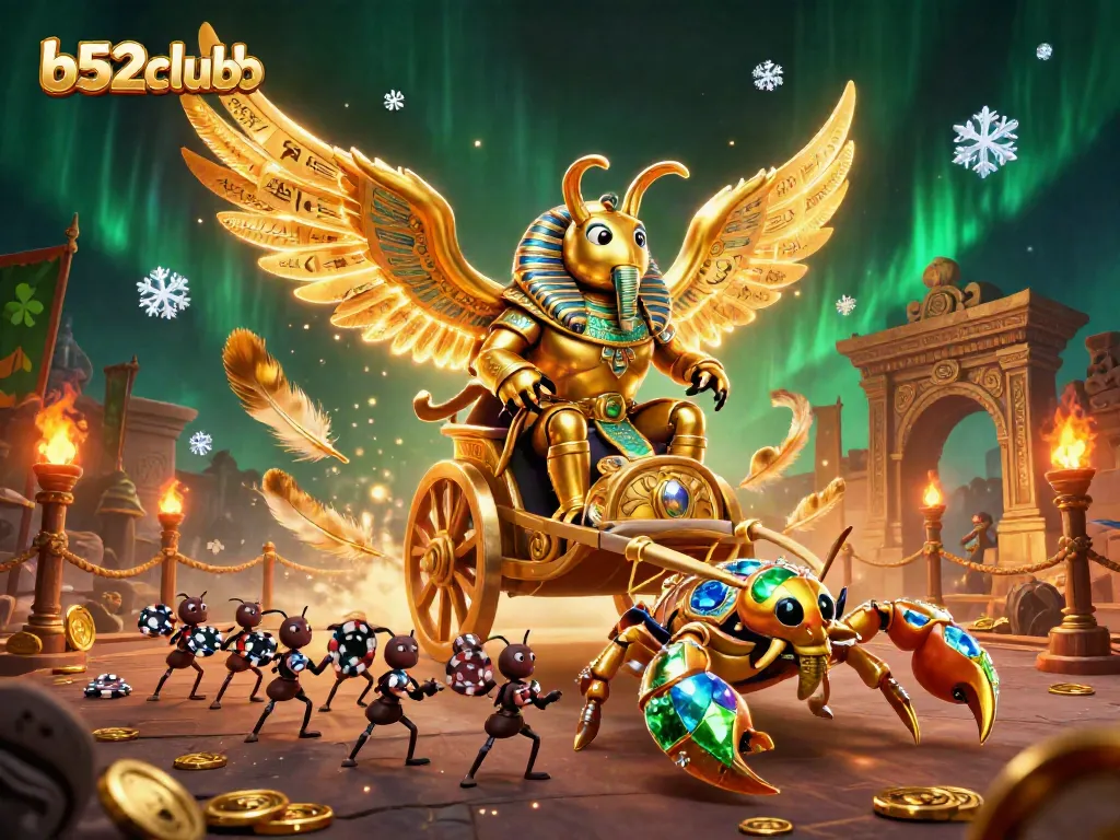 Engage in thrilling gameplay with b52clubb's vibrant 3D illustration featuring unique casino elements.