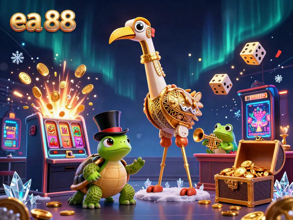 Experience the thrill at ea 88 as the casino characters celebrate a jackpot explosion.